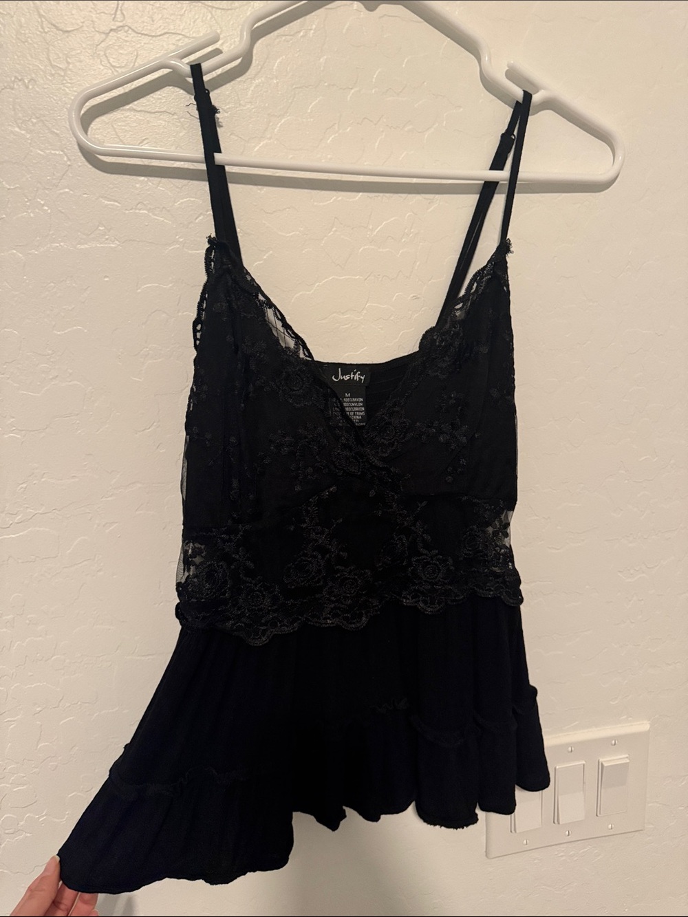 Justify Black Lace Tank Top